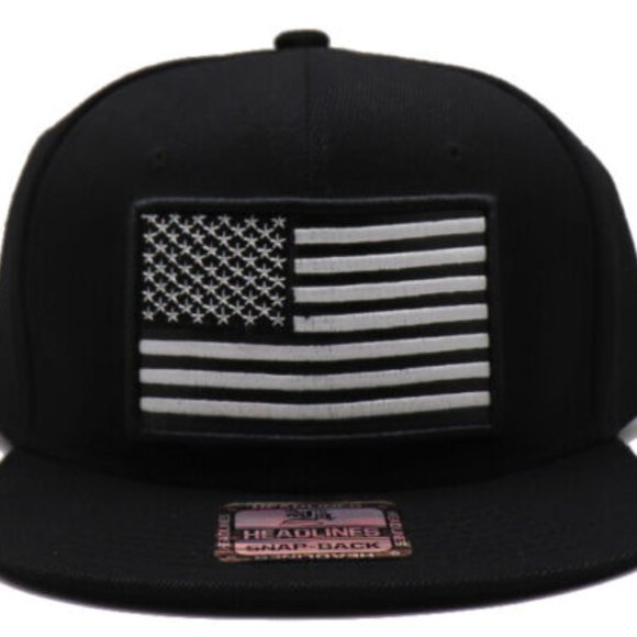 USA Headlines Flag Snapback Hat - Picture 3 of 7